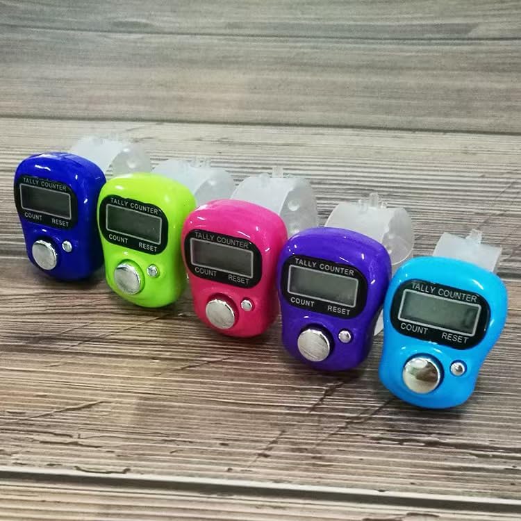 LED Digital Finger Counter - Handheld Electronic Row Tally Counter - Red