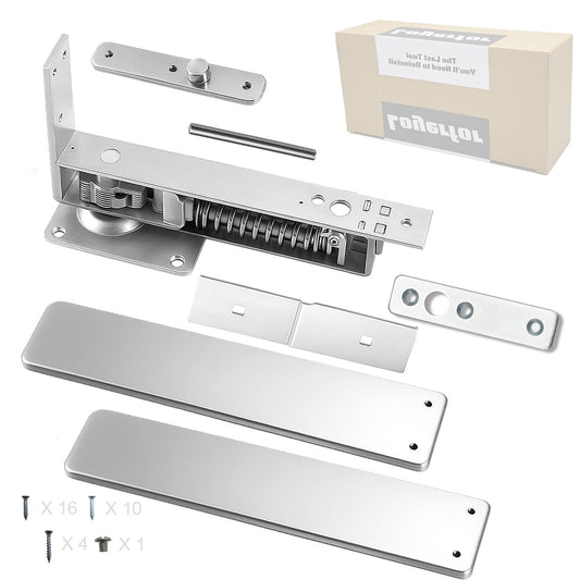 Loyerfor Double Action Spring Hinges Swinging Door Hinge Pivot Hinge with self-Closing and Stop Function Suitable for Wooden Doors