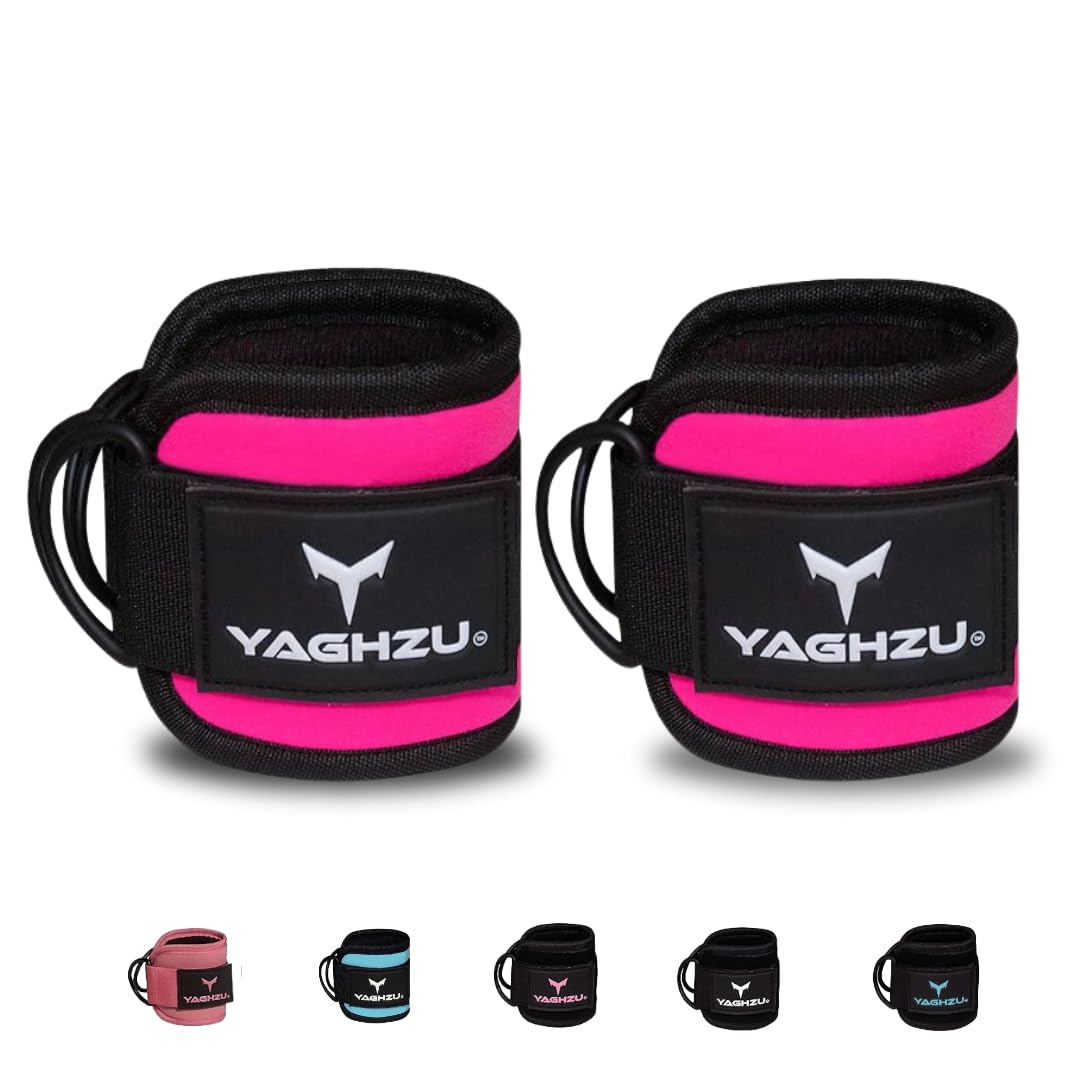 Gym Ankle Straps for Cable Machines Women & Men, Glute Kickbacks, Pair