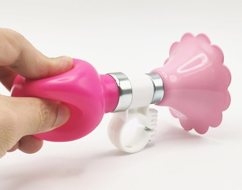 YeloYolker Kids Bike Horn, Cute Bicycle Handlebar Air Horn for Girls, Toddlers Universal Bike Accessories for Tricycle, Balance Bike, Scooter(Rainbow Mermaid)