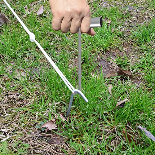 OK5STAR Heavy Duty Metal Tent Stakes 9 Inch 40 Pcs with Removal Tool - Camping Gear