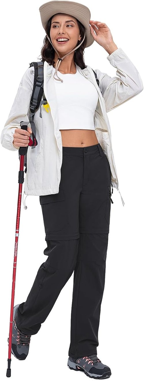 Cycorld Women's Convertible Hiking Pants - Quick-Dry, Lightweight, Stretch Fabric | 5 Deep Pockets