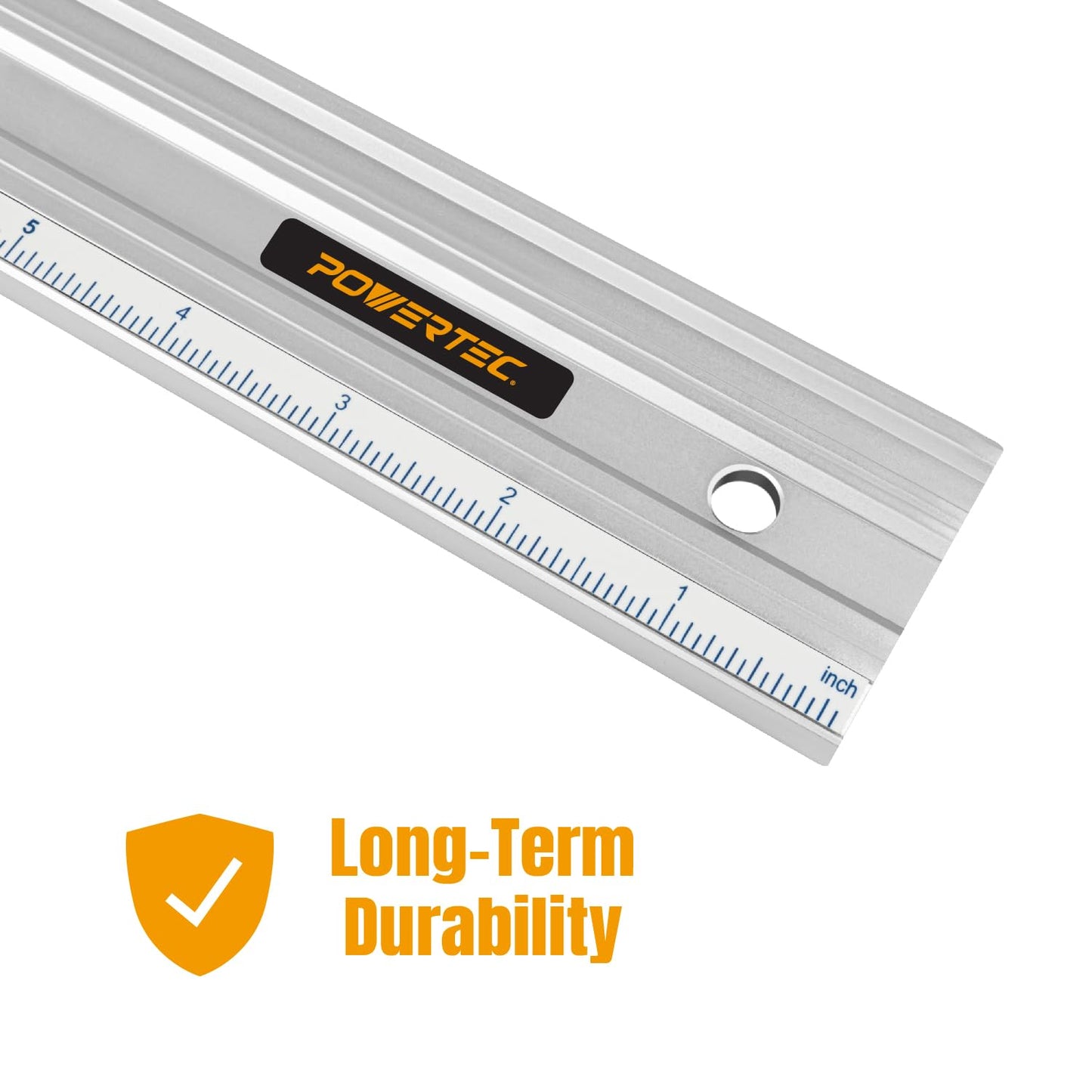 POWERTEC 24, 38 & 50 Inch Machinist Aluminum Straight Edges, for Checking Surface Warp, Marking/Scribing Lines - Used w/Feeler Gauges for Automotive Repairs, Cylinder Head Checks (71720)