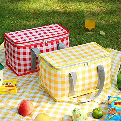 Insulated Picnic Cooler Bag - Keeps Hot & Cold - Red