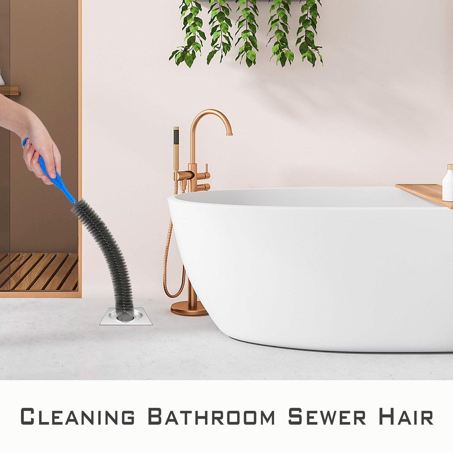 Drain Cleaning Brush Set，Flexible Long Pipe Snake Hair Clogs Catcher Cleaner Tool for Toilet，Sewer Drain，Pipe Brush，Drain Cleaner Brush，Sink Drain Brush