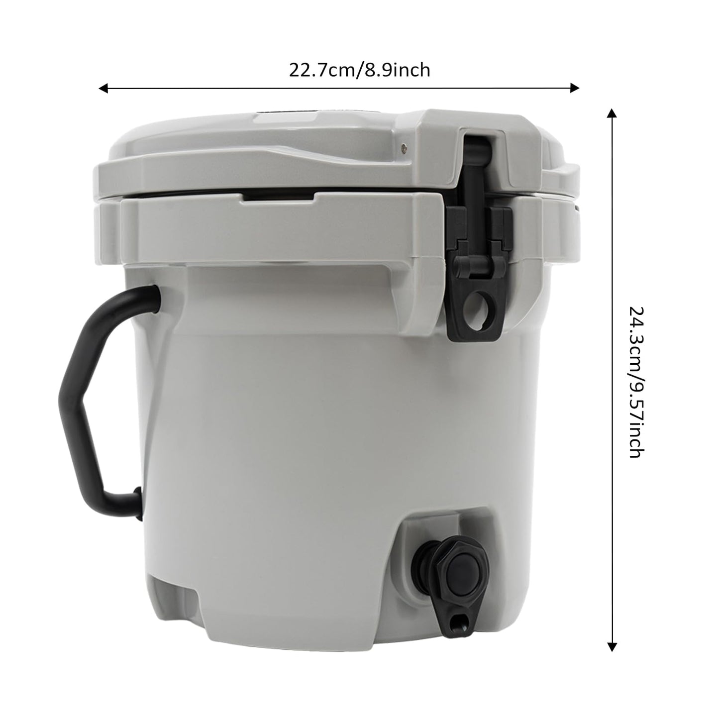 Water Beverage Cooler Portable Ice Water Dispenser Insulated Water Jug Drink Dispenser with Spout Outdoor Ice Bucket for Camping, Fishing, Picnics (2.5 Gallon)