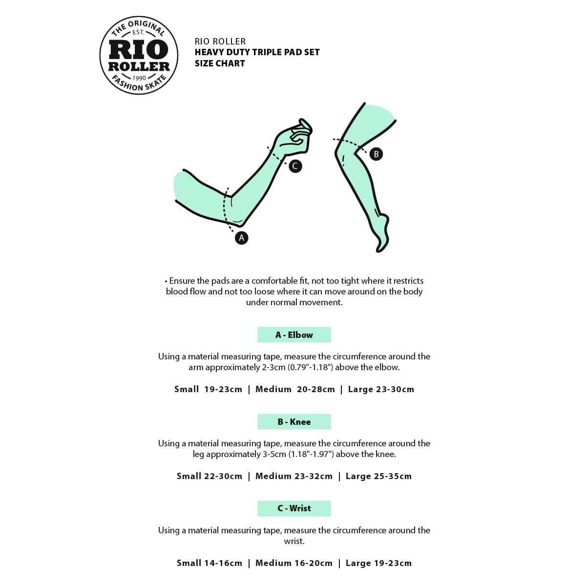 Rio Roller Triple Pad Set, Small