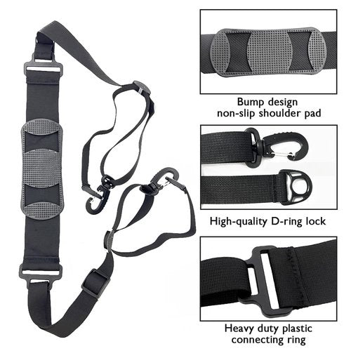 Klevery Kick Scooter Shoulder Carrying Strap, Adjustable Carrier Belt with Non-Slip Shoulder Pad for Foldable Bike, Electric Scooter, Ski Board, Beach Chair