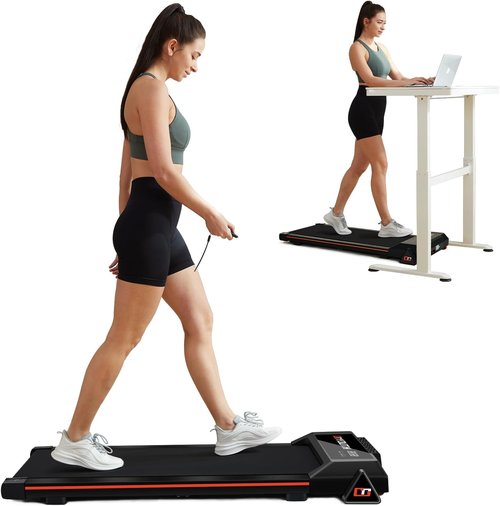 GOYOUTH Electric Treadmill - 2 in 1 Under Desk Motorized Walking & Jogging Machine with Remote Control & LED Display