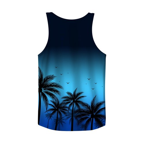 Kasbao Mens Tank Tops Summer Black White Tank Tops for Men Big and Tall Graphic Beach Casual 4th of July Tank Top Men Running