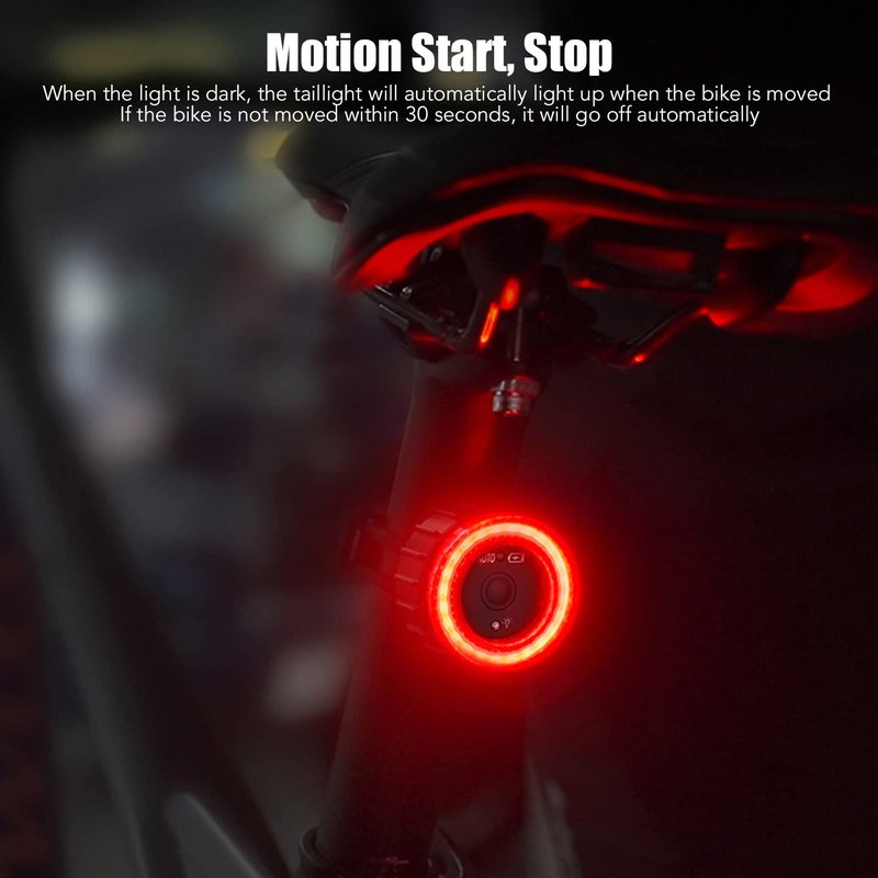 Sensing Tail Light, and Sensitive Brake LED Rear Light, USB Charging, IPX5, for Road Mountain Bikes