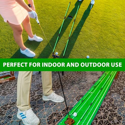 Golf Alignment Sticks - 48" Foldable Training Aid (2 Pack)