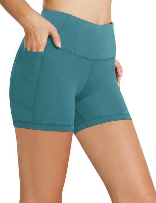 Baleaf Women's High Waist Biker Shorts - Comfortable Spandex with Pockets for Yoga & Gym | 8"/5"/3" Options