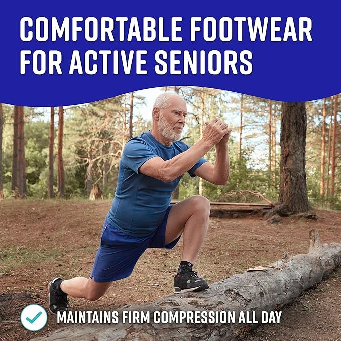 Compression Socks for Plantar Fasciitis Relief - Medium Black
