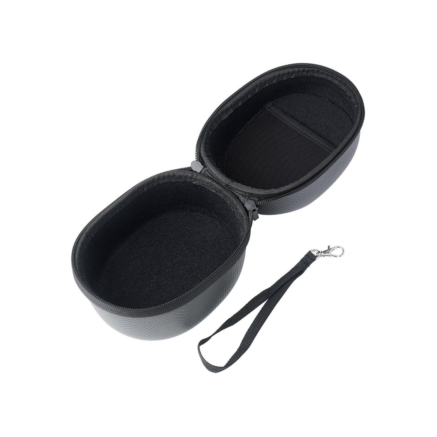 Walker's Muff Protective Case | Weather-Resistant Durable Shockproof Dustproof EVA Carbon Finish Hunting Range Shooting Earmuff Carrying Case, Nylon Lanyard