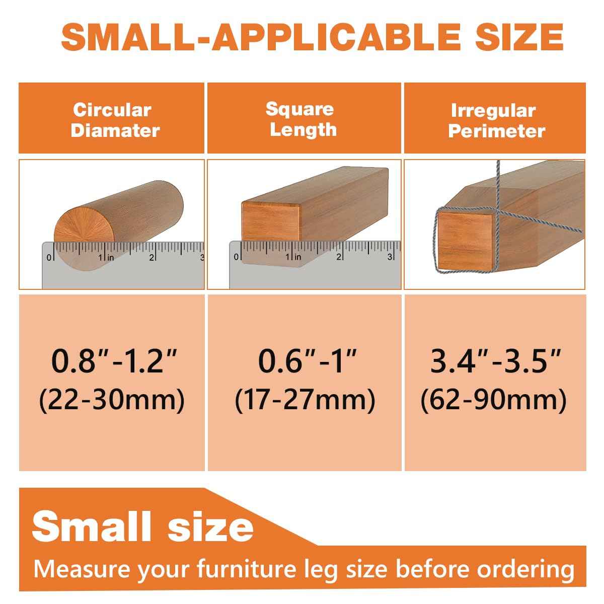 BAIPOK 36Pcs Round Chair Leg Floor Protectors with Felt Bottom, Silicone Chair Leg Covers Caps for Hardwood Floors, Dining Room Bar stools Leg Protectors, Reduce Noise & No Scratch, Clear, Small