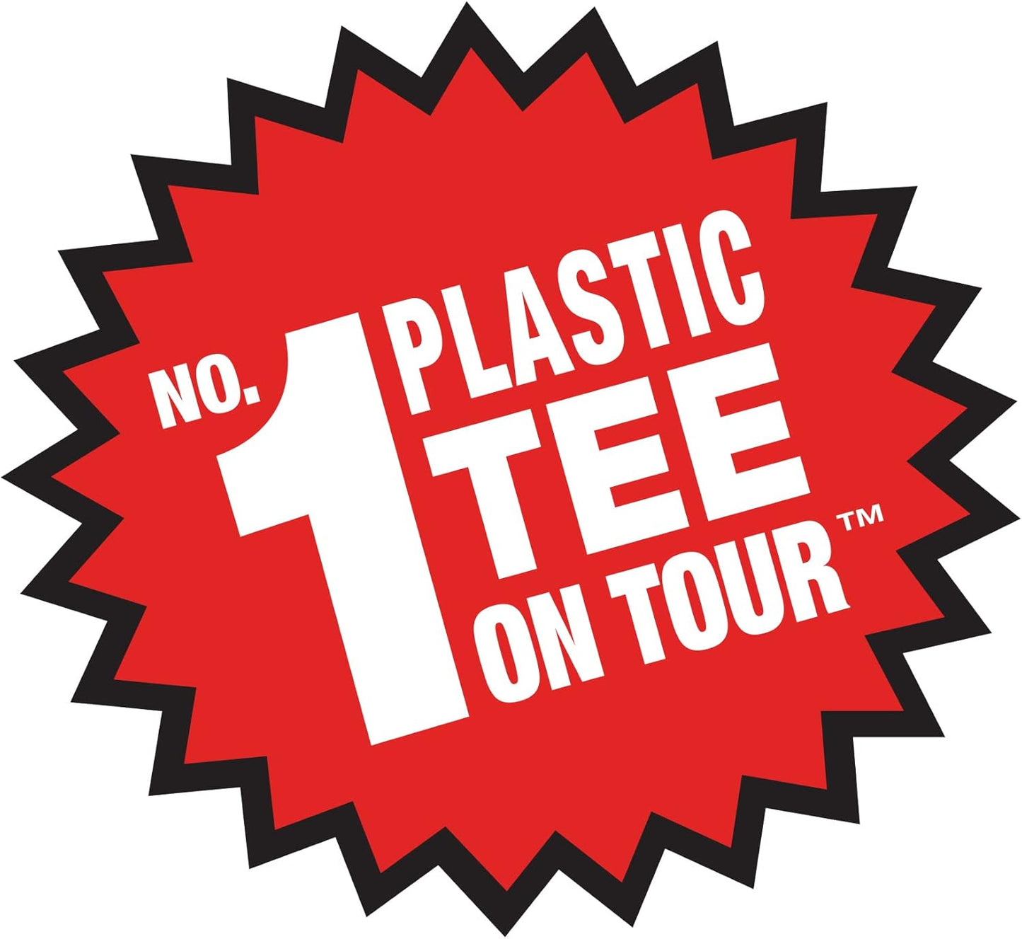 Pride Golf Tee Performance Plastic Golf Tees - 100 Count, 2-3/4 Inch - Striped White for Consistent Play
