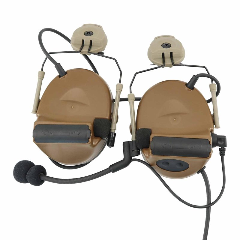 Hearangel COM Rail Adapter Mouting Adapter Compatible with COMTAC Headsets & MTEK M-LOK Helmets for Airsoft Sports (Tan)