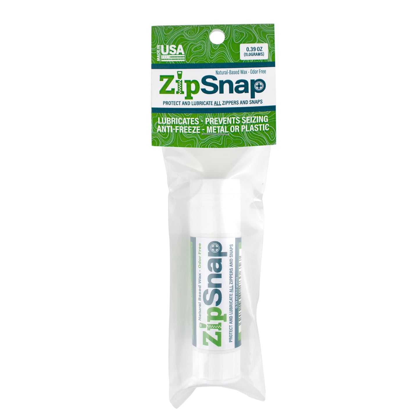 ZipSnap Zipper and Snap Wax Lube for Hunting Blinds, Ice Fishing Shanties, Outdoor Clothing, Backpacks