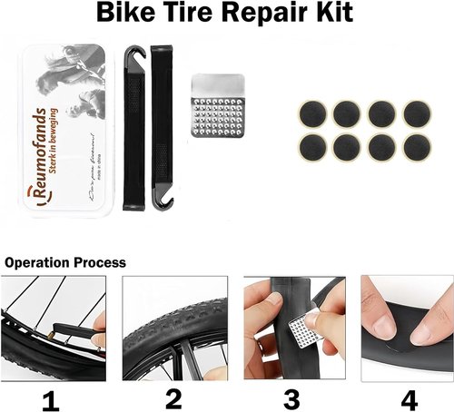 Bike Repair Tool Kit Bicycle Repair Bag with Tire Pump, 16-in-1 Bike Multitool Kit for Mountain Road, Bicycle Tire Repair Kit, Multitool Bicycle Accessories for Road Mountain Bike