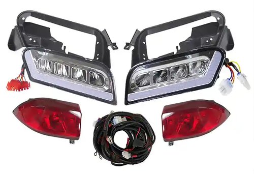 Golf Cart Tempo LED Light Kit wth LED Headlight and Tail Light with Harness for Club Car Tempo Onward 2008+UP Golf cart