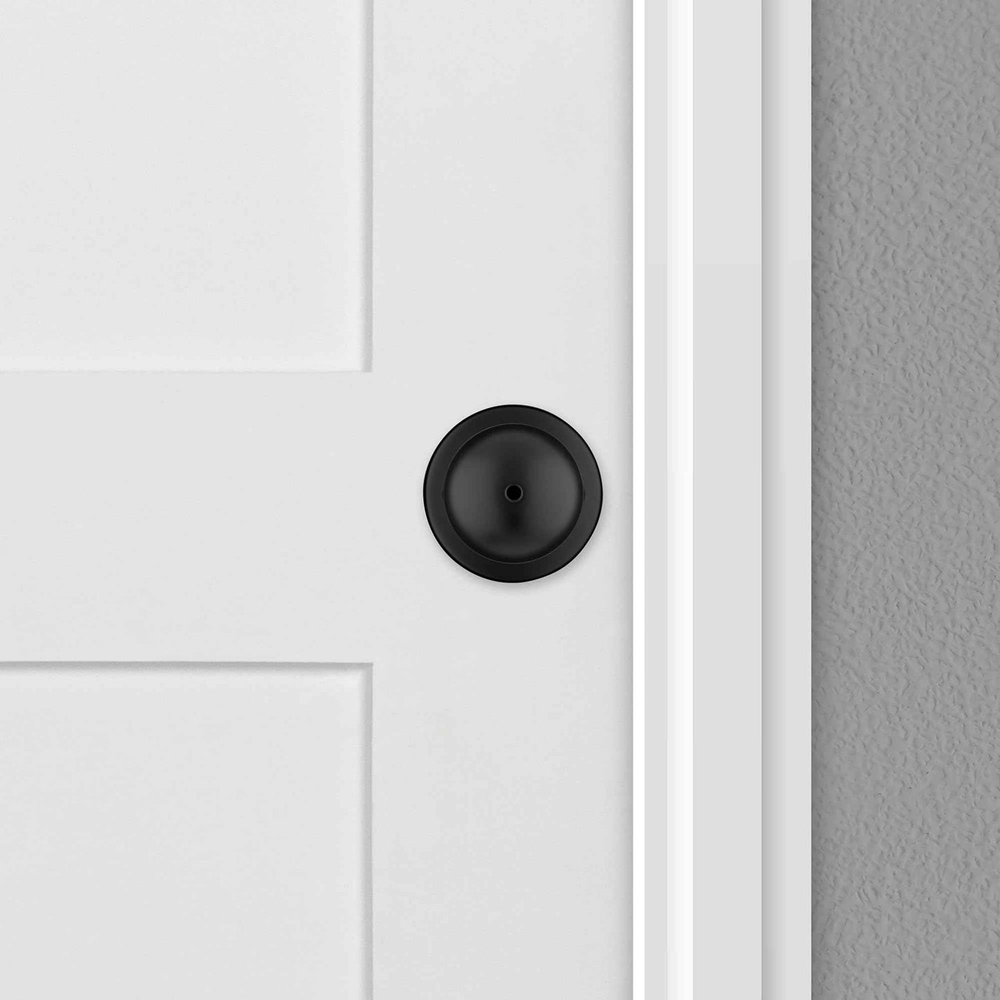 Kwikset Polo Interior Privacy Door Knob with Lock, Door Handle for Bathroom and Bedroom, Matte Black Keyless Turn Lock Doorknob, with Microban Protection