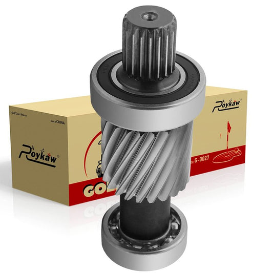 Roykaw Golf Cart Input Shaft Kit for EZGO Marathon/TXT/Medalist 1988-1990 & 1994-Up Electric Models, 19 Splines/21 Tooth, 1.5" Diameter Gear, Replaces OEM # 26926-G01, 26926G01, 28095G01, 612556