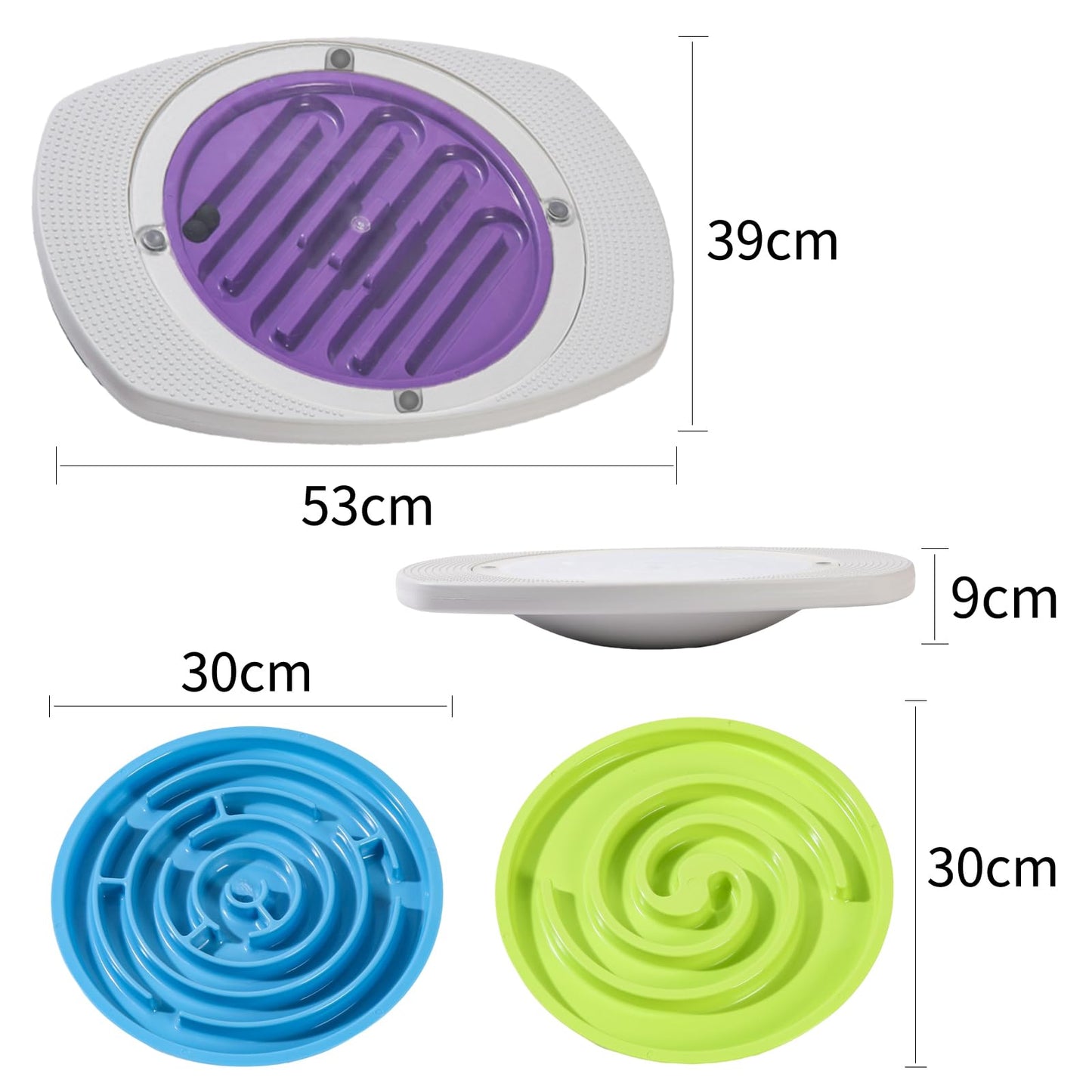 Lydnvjx Balance Board Maze, 20 Inch Maze Balance Plate, Anti Slip Balance Board with 3 Replacement Maze Disks, Maximum Load of 165 Pounds