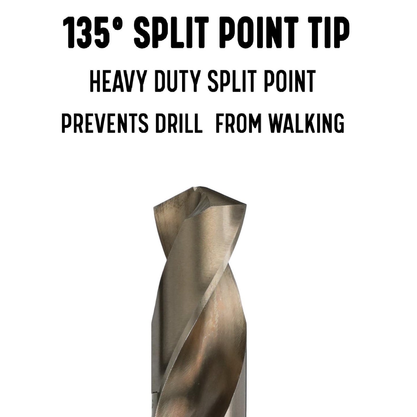 Drill America - DWDCO1-1/4 1-1/4" Reduced Shank Cobalt Drill Bit with 1/2" Shank, DWDCO Series