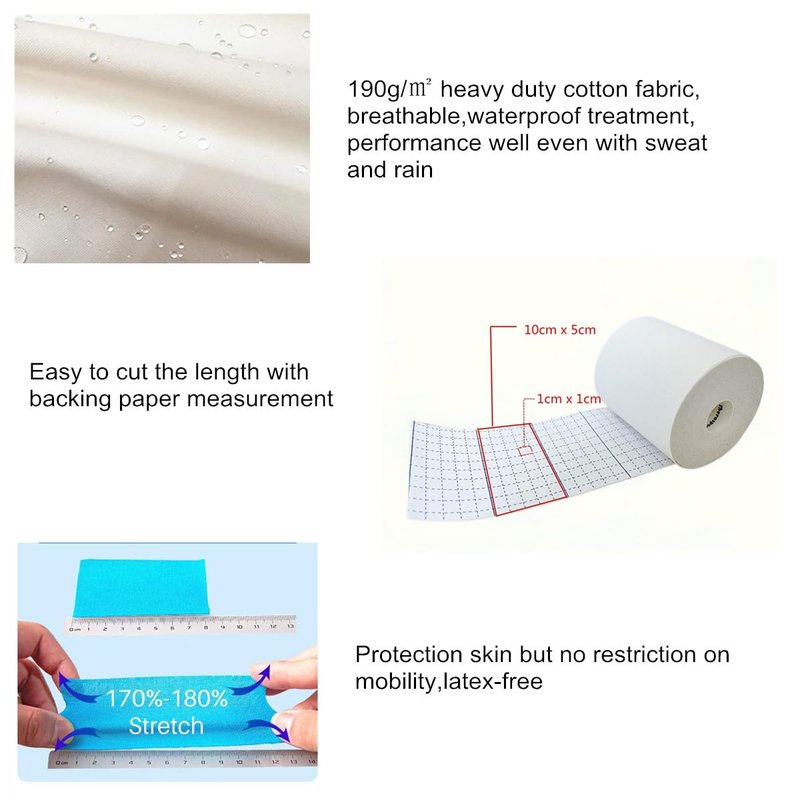Therasports 4 Inches X 10.9 Yards Turf Tape Football - Extra Wide White Football Turf Tape - Latex Free Sport Tape - Ultra Sticky Athletic Tape, Protects from Turf Burn, Waterproof & Flexible