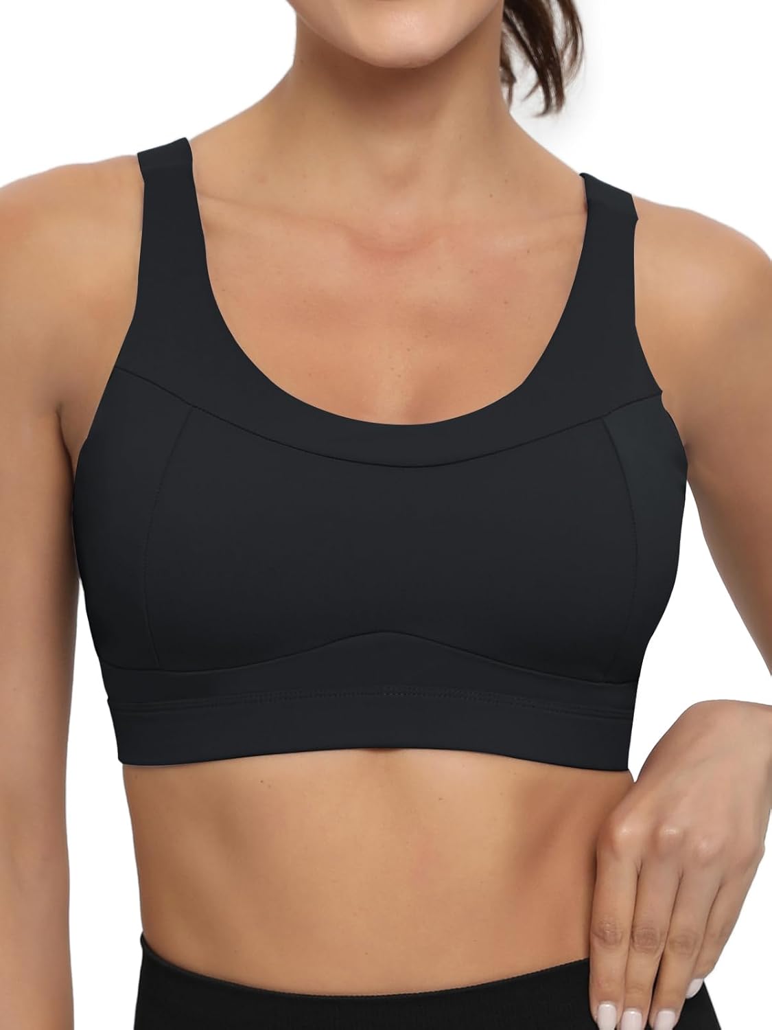 RUNNING GIRL High Impact Sports Bra - Racerback Workout Crop Top for Women | Comfortable & Supportive