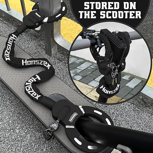 Heavy Duty Bike Lock Chain - 36.22 inch Security Lock - Black