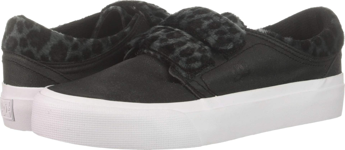 DC Women's Trase V TX SE Shoe, Black/Leopard, 5 B M US