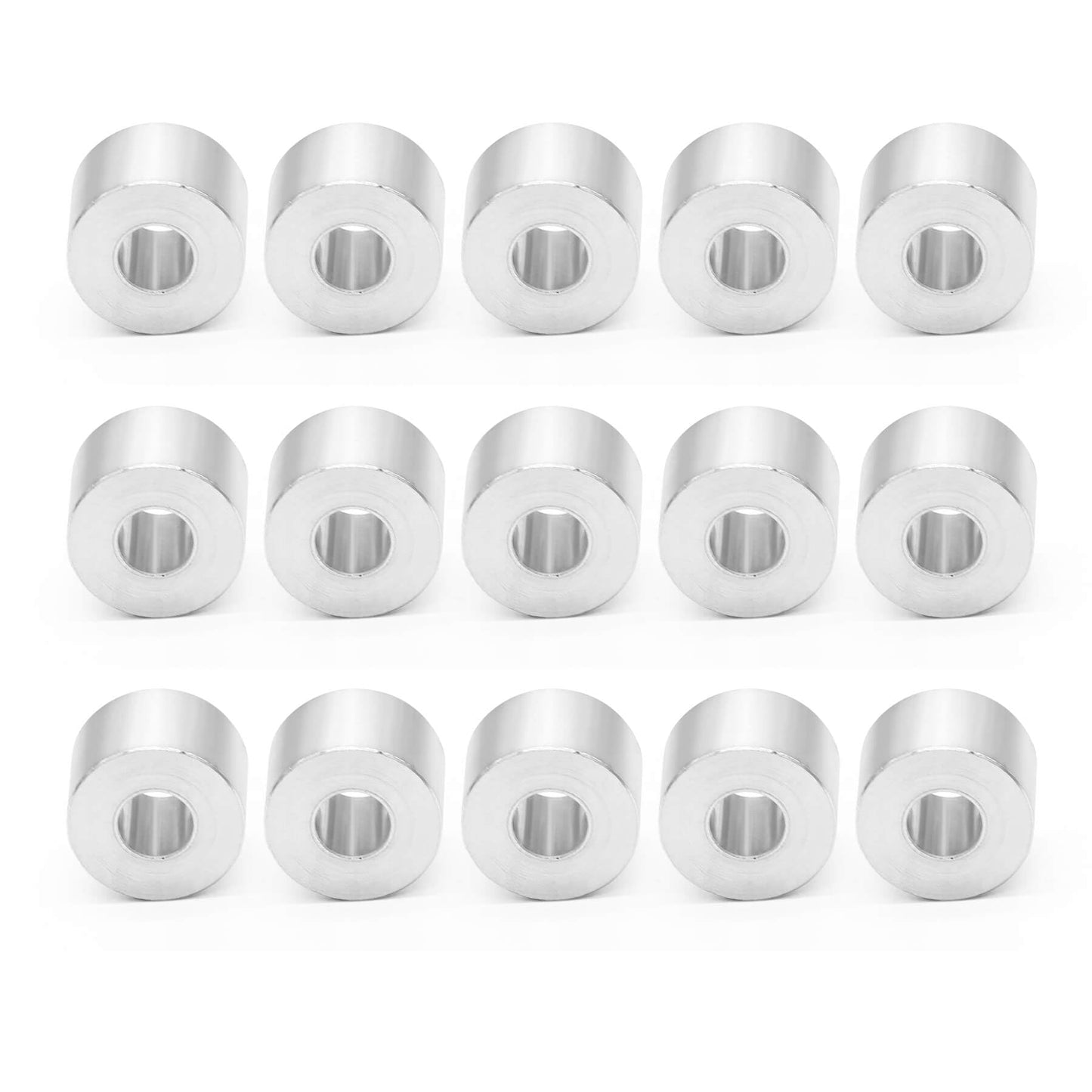 Wulankd 15pcs Aluminum Spacer 3/4" OD x 5/16" ID x 1/2" Length, Round Spacer, Unthreaded Standoff Bushing Plain Finish, Fits Screws Bolts 5/16"