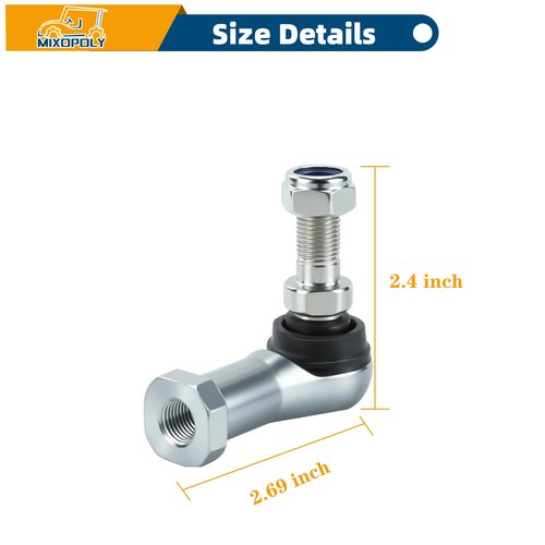 Mixopoly 2 Pack Golf Cart Ball Joint Tie Rod End Kit 102022601 102288301 for Club Car Precedent/Onward/Tempo Gas and Electric 2004-up