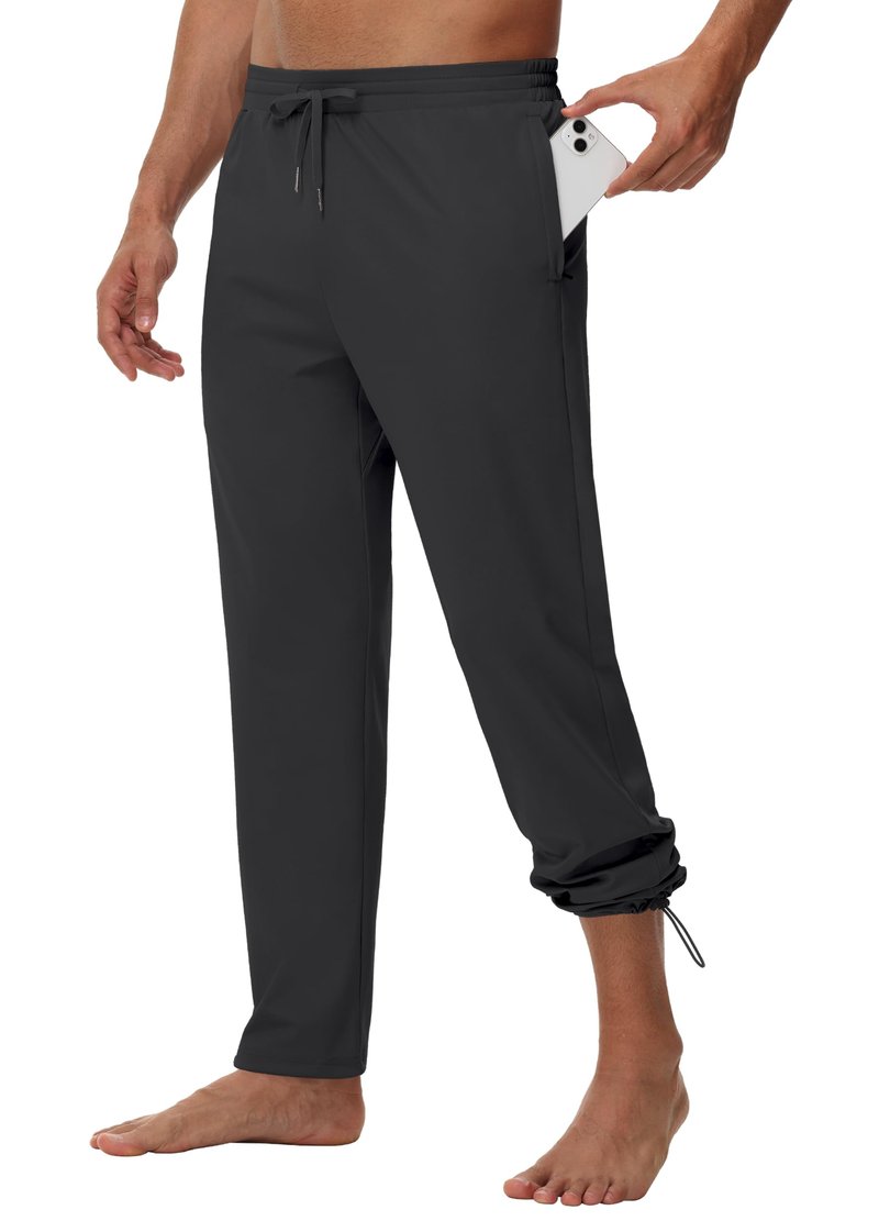 MIVEI Mens Tall Sweatpants Extra Long Inseam Joggers Pants for Athletic Workout Lounge Sweat Pants Zipper Pockets 30" 34" 36"