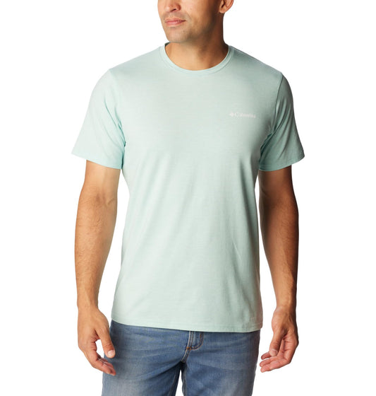 Columbia Men's Sun Trek Short Sleeve Tee, Spray Heather, Medium