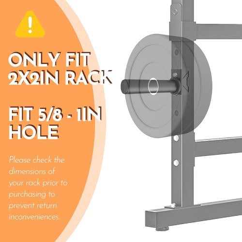 Lights Mountain Weight Plate Holder for Power Rack – Choose 2×2 or 3×3 Uprights – Fits 5/8" to 1" Hole Diameter, Heavy-Duty Steel Plate Storage Pegs, Bolt-On Design, Pair（2x2）