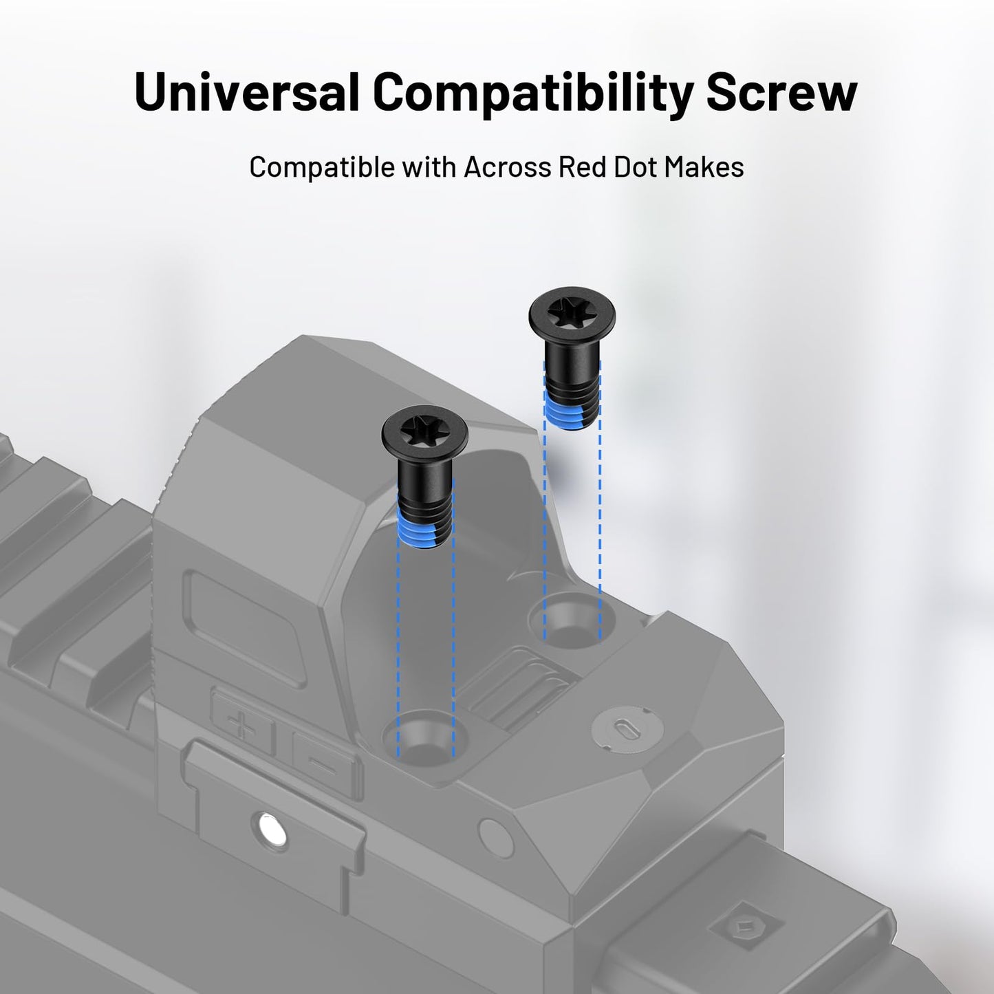 Vstranics 9Pcs Red Dot Screw Kit M4 Screws Diameter 6mm Includes 9.8mm/11.3mm/12.8mm for Red Dot Sight Optics and Mount Compatible with Holosun 407k/507k/EPS, Stainless Steel Blue Thread Locker
