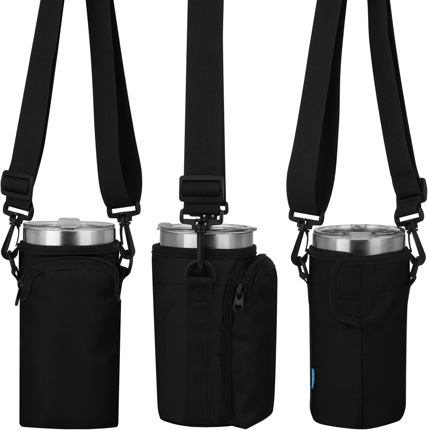 Xxerciz Water Bottle Carrier Bag - Adjustable Strap for Yeti Rambler 30 oz Cup | Outdoor Travel & Camping Accessory