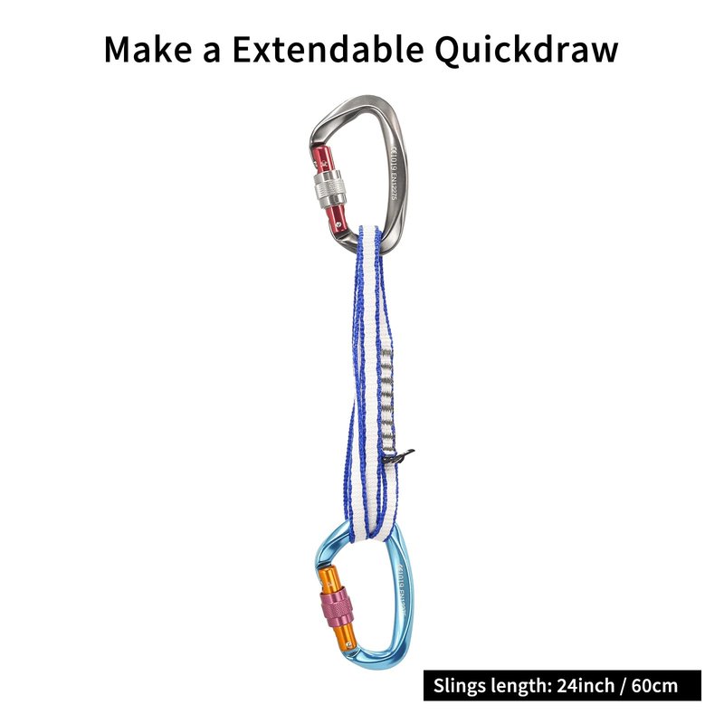 NewDoar Climbing Sling 10mm Dyneema Sling Runners 22KN 4840LB Climbing Utility Cord Rock Climbing,Creating Anchors System,Rappelling Gear,Perfect for Tree Work-Blue/12''(30cm) 3pcs