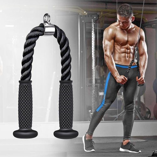 Kipika Tricep Pull Down Attachment - Essential Cable Machine Accessory for Home Gym | Durable Design