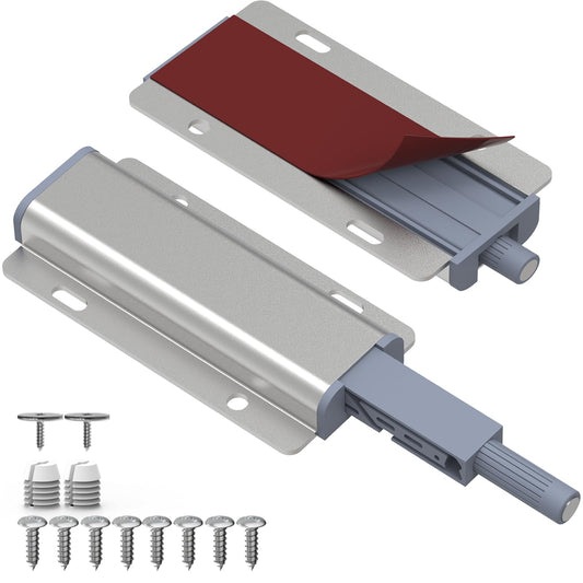 Push to Open Door Latch for Cabinet Door 2 Pack Magnetic Push to Open Cabinet Hardware Heavy Duty Touch Latch for Closet Kitchen Doors Cabinets Drawers Wardrobes
