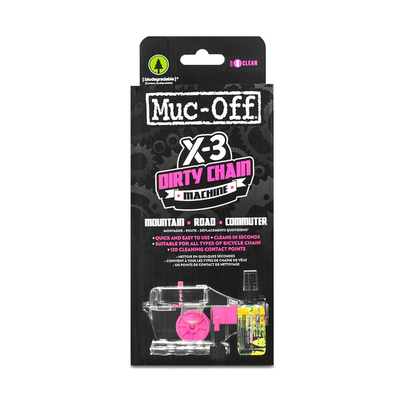 Muc-Off Drivetrain Cleaner 25.4oz and X-3 Chain Cleaner Machine with 75ml Bio Drivetrain Cleaner