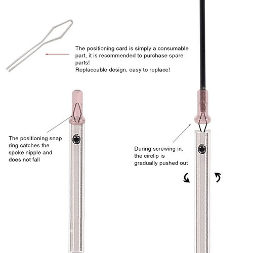 Fayelume Bike Spoke Wrench, Bicycle Spoke Wrench, Quick Release Bit Holder, Bicycle Spokes Screwdrivers, Bit Driver Handle