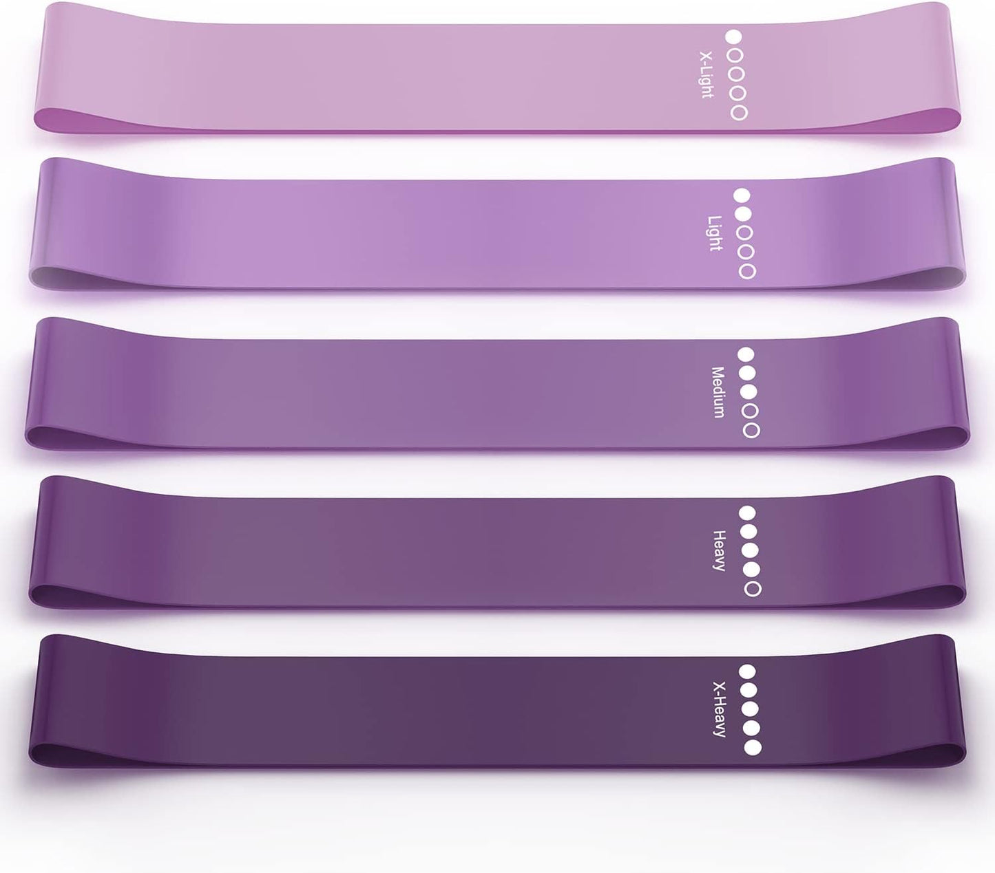 Skiennix Resistance Bands Set - 8-Piece Workout Bundle with 5 Latex & 3 Fabric Booty Bands, 2 Portable Bags