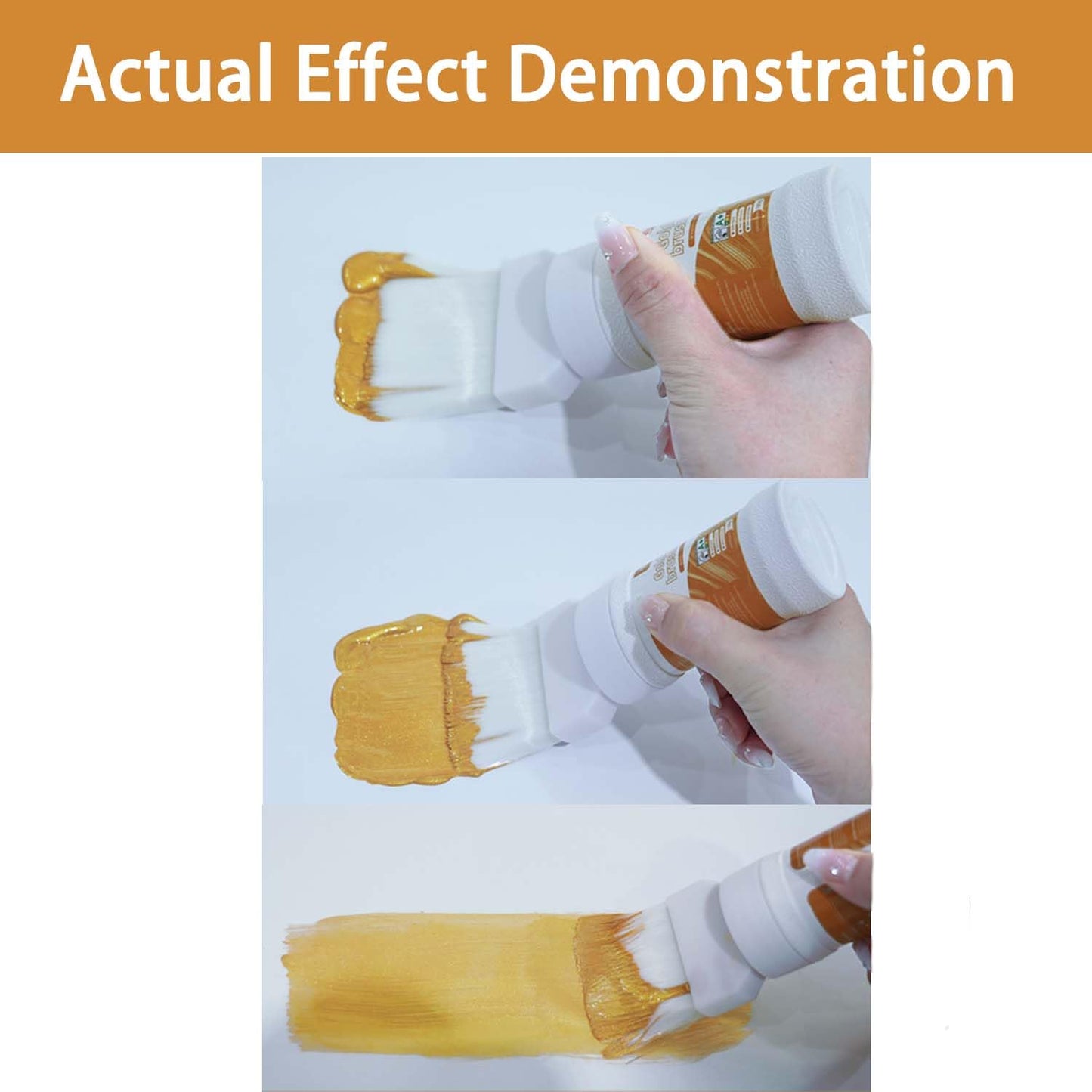 Anirun Liquid Gold Leaf Paint 6.35 Oz, 2 in 1 Furniture Paint for Wood, Art, Painting, Handcrafts, Clay Craf, Easy to Apply DIY Crafts(Pack of 1)