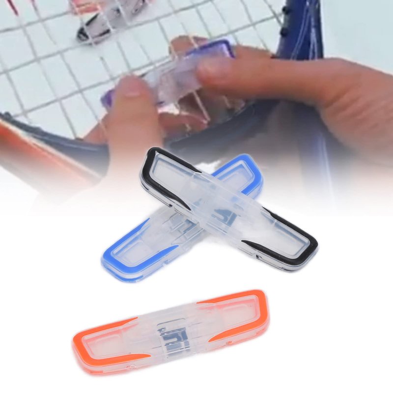 Kodrily 3Pcs Tennis Vibration Dampener, Soft Silicone Tennis Racquet Dampeners, Long Tennis Racket Vibration Dampener, Strings Damping Racquetball Accessories, 2.6 x 0.7 x 0.3in