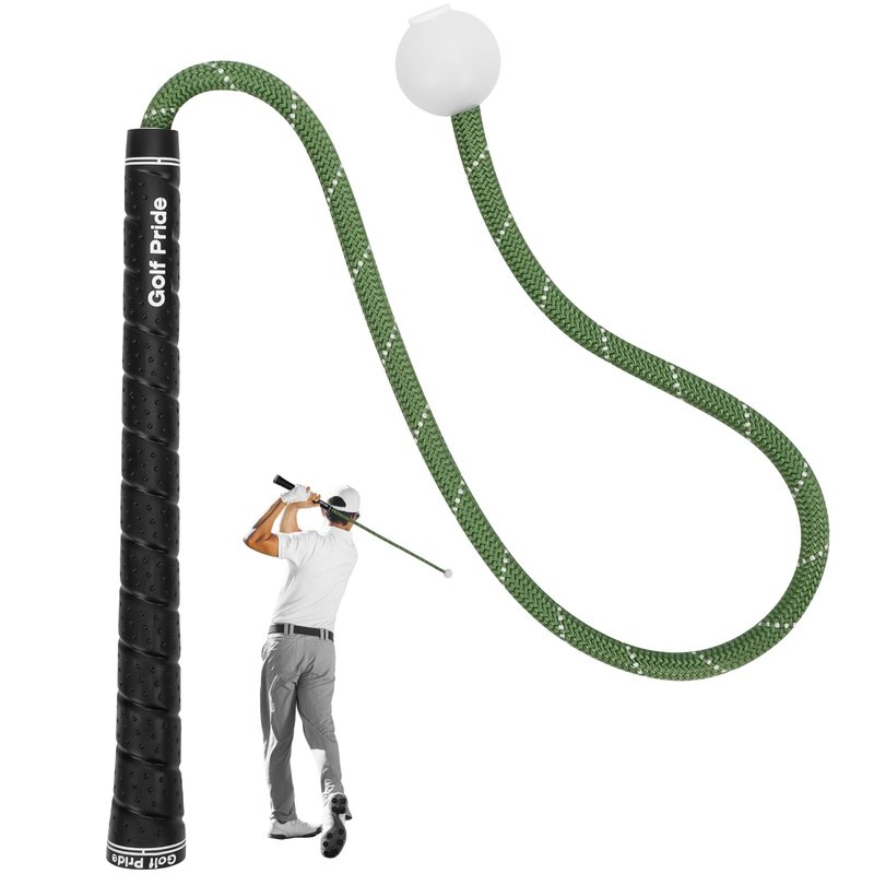 WWFFEN Golf Rope Swing Trainer, Golf Swing Training Aid, Professional Golf Swing Rope Training Aid to Improve Speed, Tempo, Rhythm, Flexibility, Strength, Golf Warm-Up Practice Equipment for Golfers