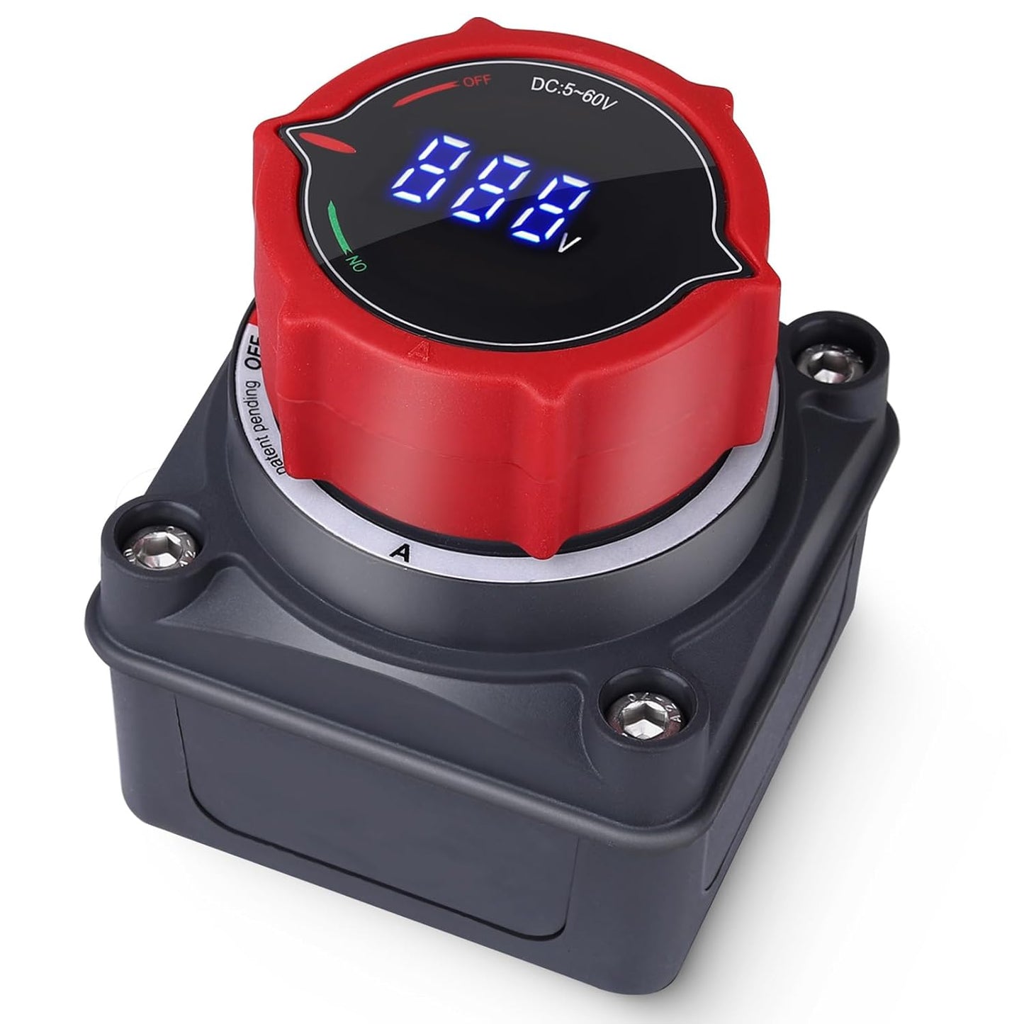 AWBLIN Battery Disconnect Switch - Upgrade with Voltmeter for Marine, Car, Truck, RV | DC 5-60V Isolator